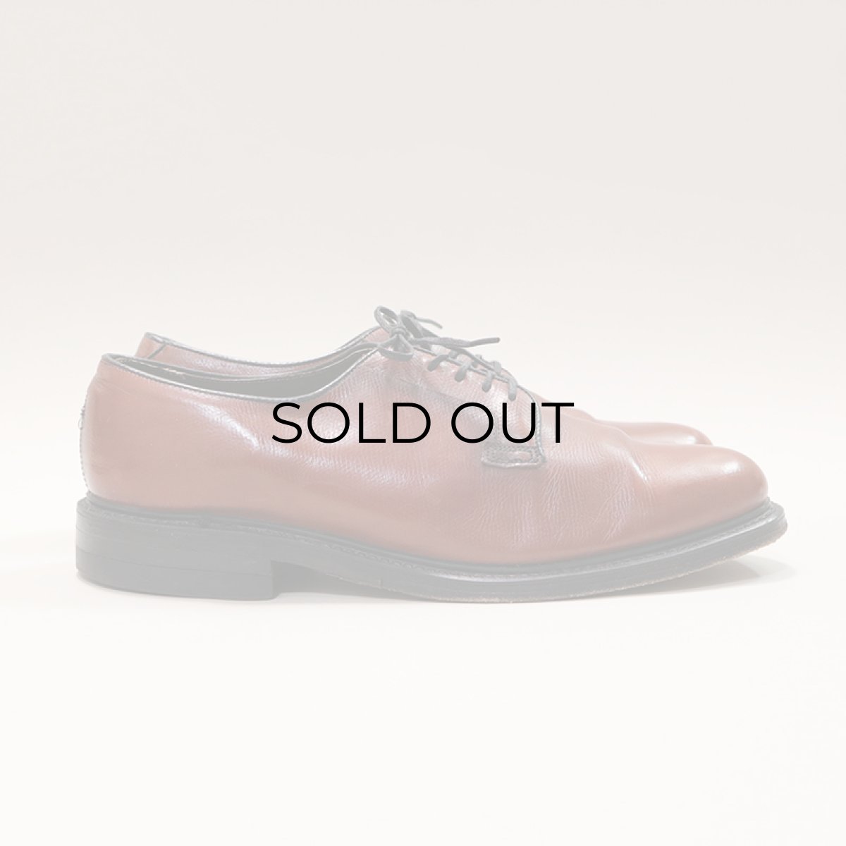 画像4: 〜80's STAFFORD LEATHER PLANE TOE OXFORD SHOES "MADE IN USA"【size : 9 1/2 EEE】 (4)