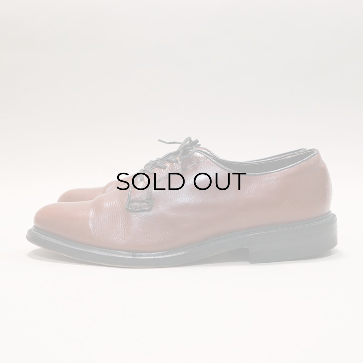 画像2: 〜80's STAFFORD LEATHER PLANE TOE OXFORD SHOES "MADE IN USA"【size : 9 1/2 EEE】 (2)