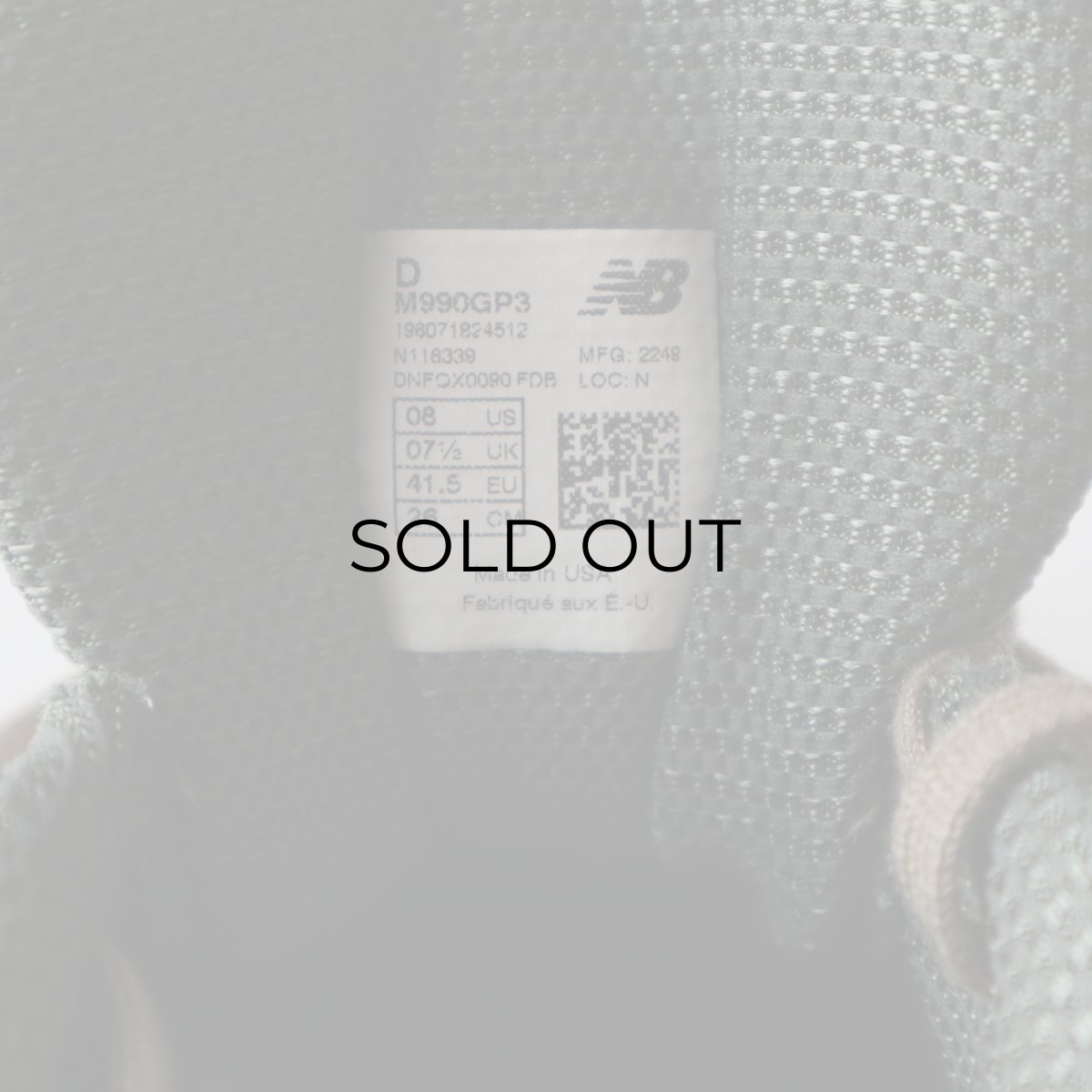 画像12: 【NEW】 NEW BALANCE M990GP3 RUNNING SHOES "MADE IN USA"【size : 8 D】 (12)