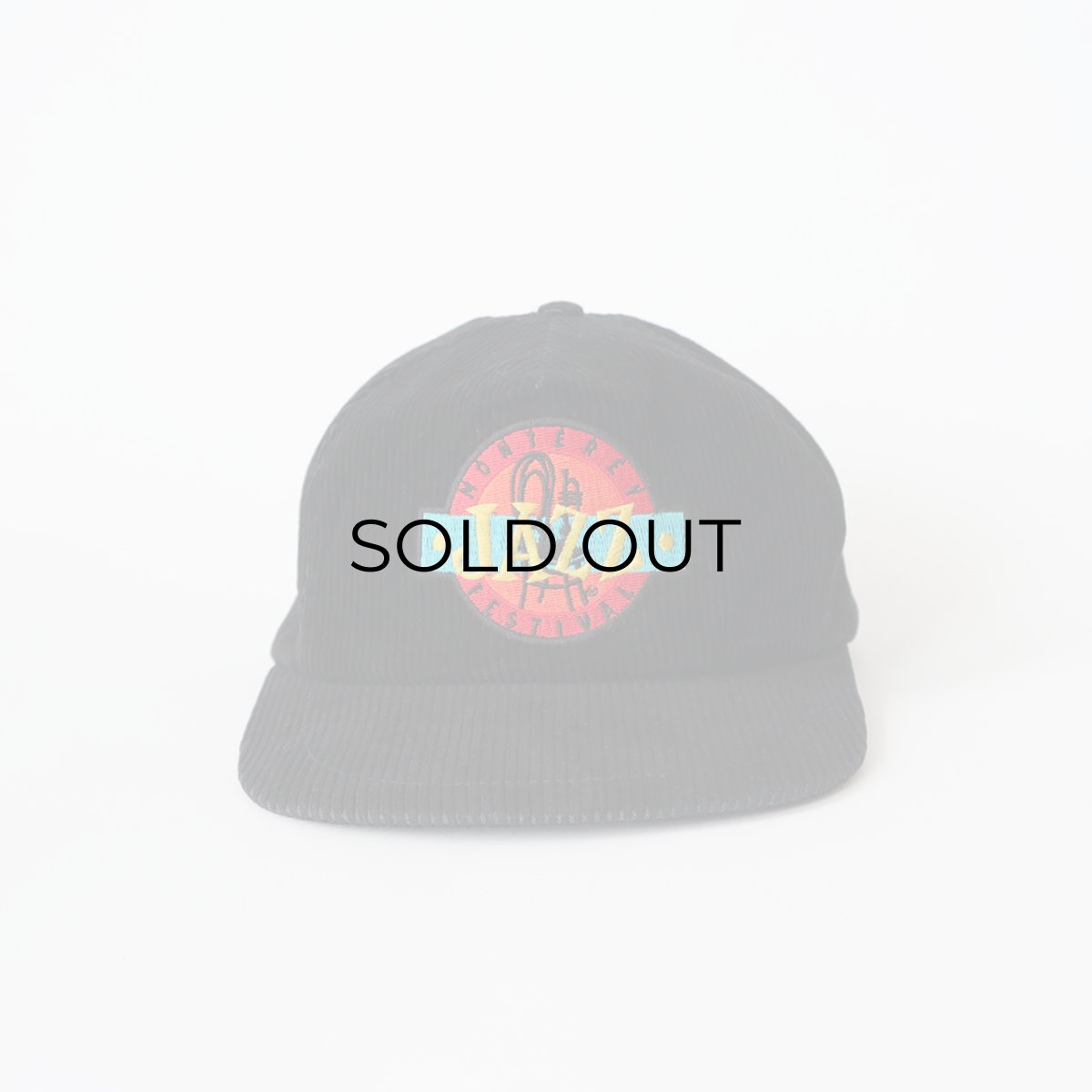 画像1: 80's UNKNOWN BRAND WIDE WALE CORDUROY EMBROIDERED CAP "MONTEREY JAZZ FESTIVAL" "MADE IN USA" (1)