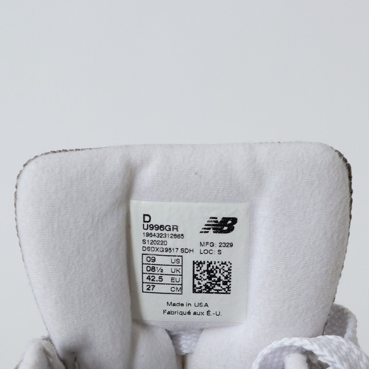 画像13: 【NEW】 NEW BALANCE U996GR RUNNING SHOES "MADE IN USA"【size : 9 D】 (13)
