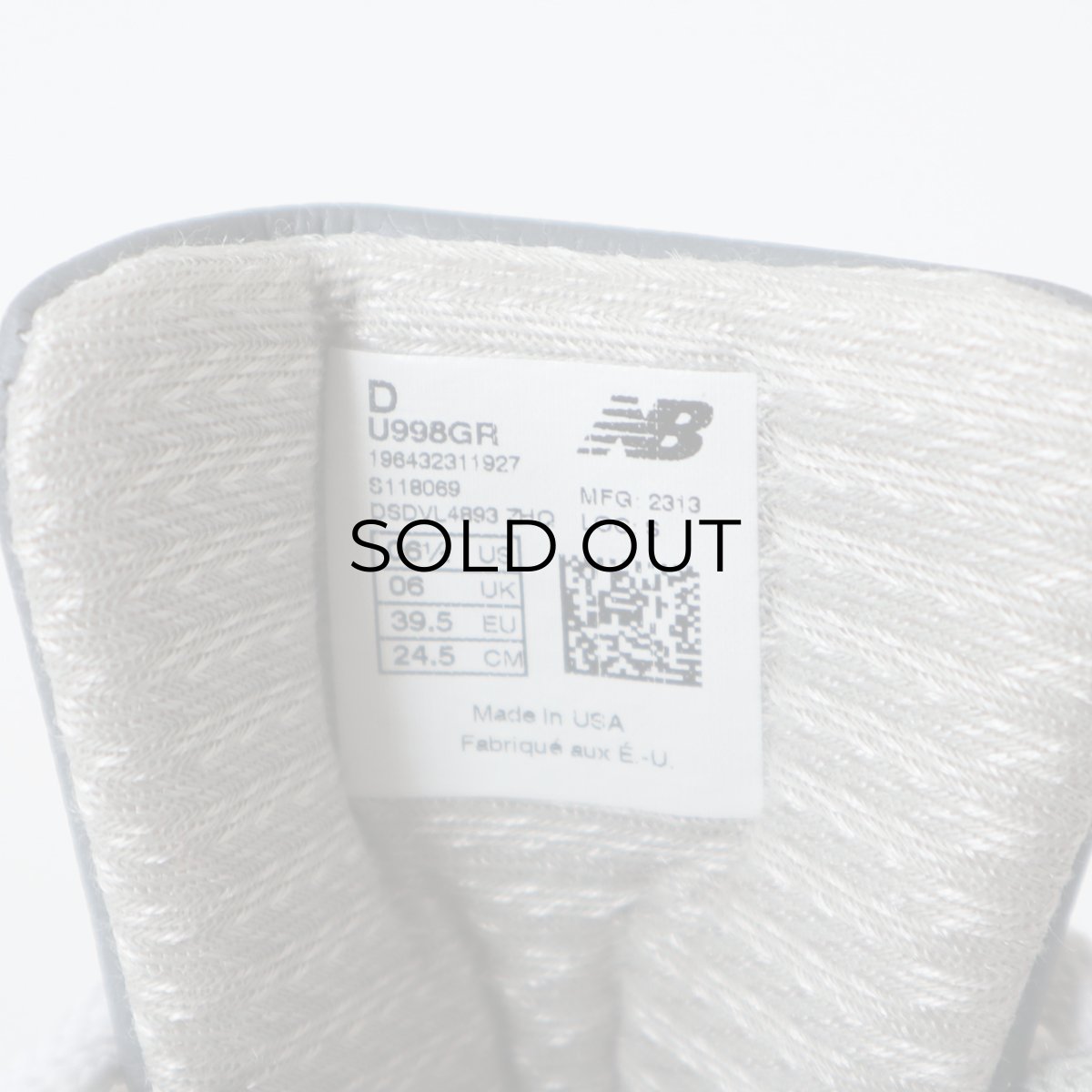 画像14: 【NEW】 NEW BALANCE U998GR RUNNING SHOES "MADE IN USA"【size : 8 D】 (14)