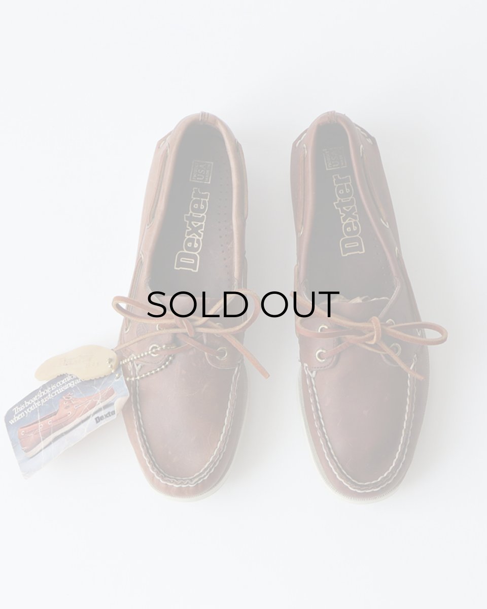 画像1: 80's DEXTER LEATHER DECK SHOES "MADE IN USA" "DEADSTOCK" 【size : 8 M】 (1)