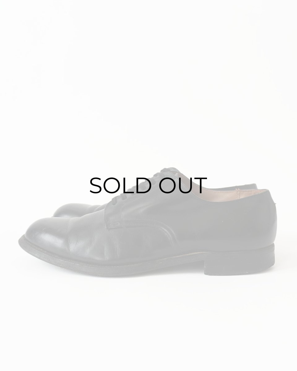 画像2: 〜60's US NAVY LEATHER OXFORD SERVICE SHOES "6 EYELET" 【size : 10 W 程度】 (2)