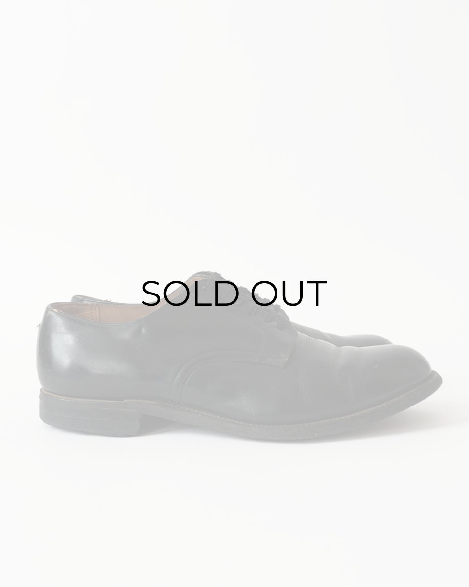 画像4: 〜60's US NAVY LEATHER OXFORD SERVICE SHOES "6 EYELET" 【size : 10 W 程度】 (4)