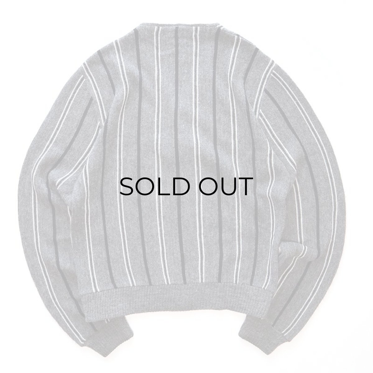 画像2: 〜70's UNKNOWN BRAND ACRYLIC STRIPE KNIT CARDIGAN (2)