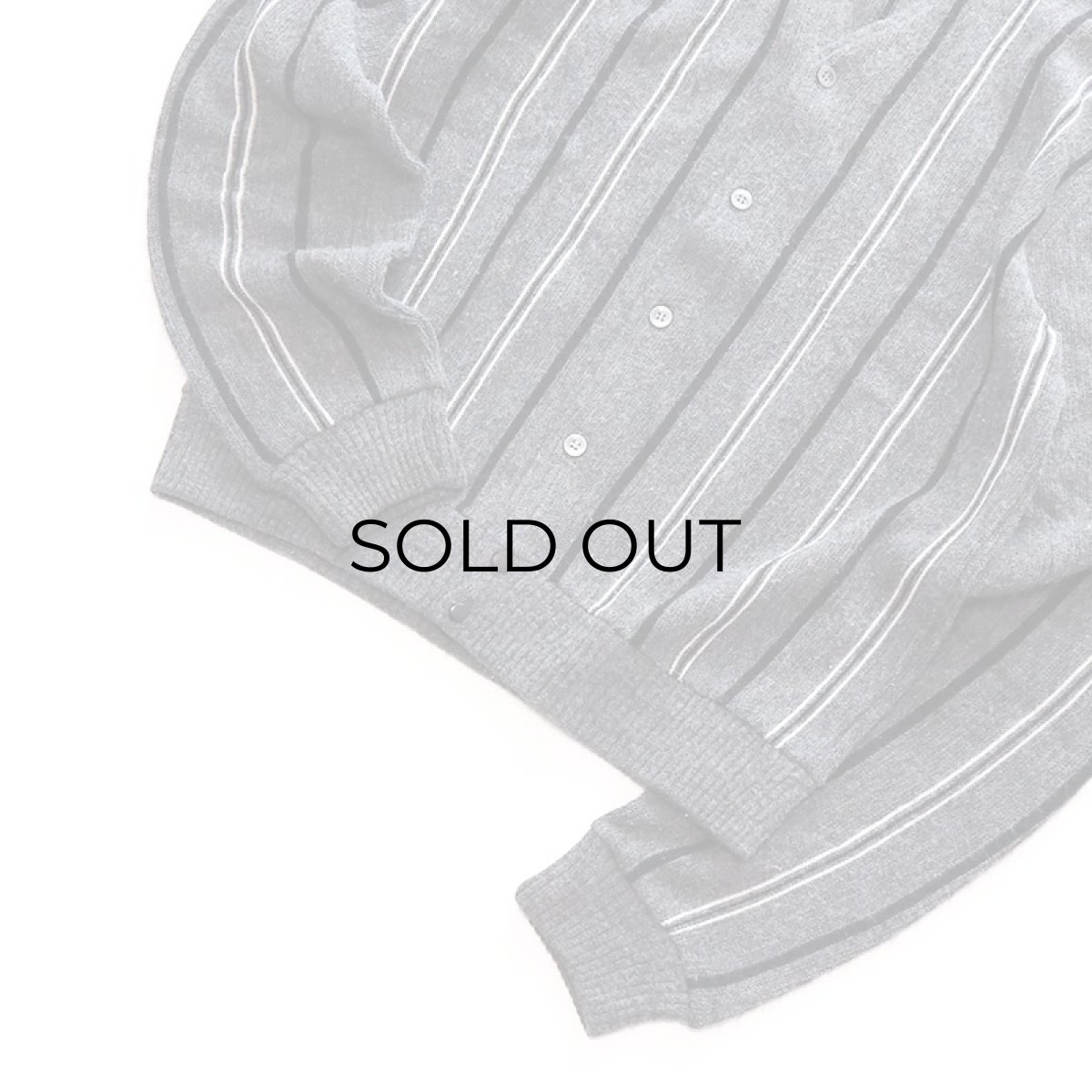 画像3: 〜70's UNKNOWN BRAND ACRYLIC STRIPE KNIT CARDIGAN (3)