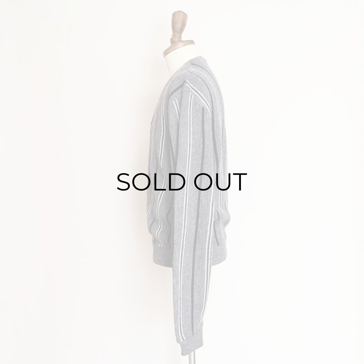 画像8: 〜70's UNKNOWN BRAND ACRYLIC STRIPE KNIT CARDIGAN (8)