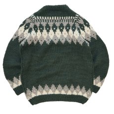 画像2: OLD UNKNOWN BRAND WOOL HAND KNIT NORDIC SWEATER (2)