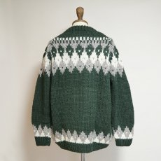 画像10: OLD UNKNOWN BRAND WOOL HAND KNIT NORDIC SWEATER (10)