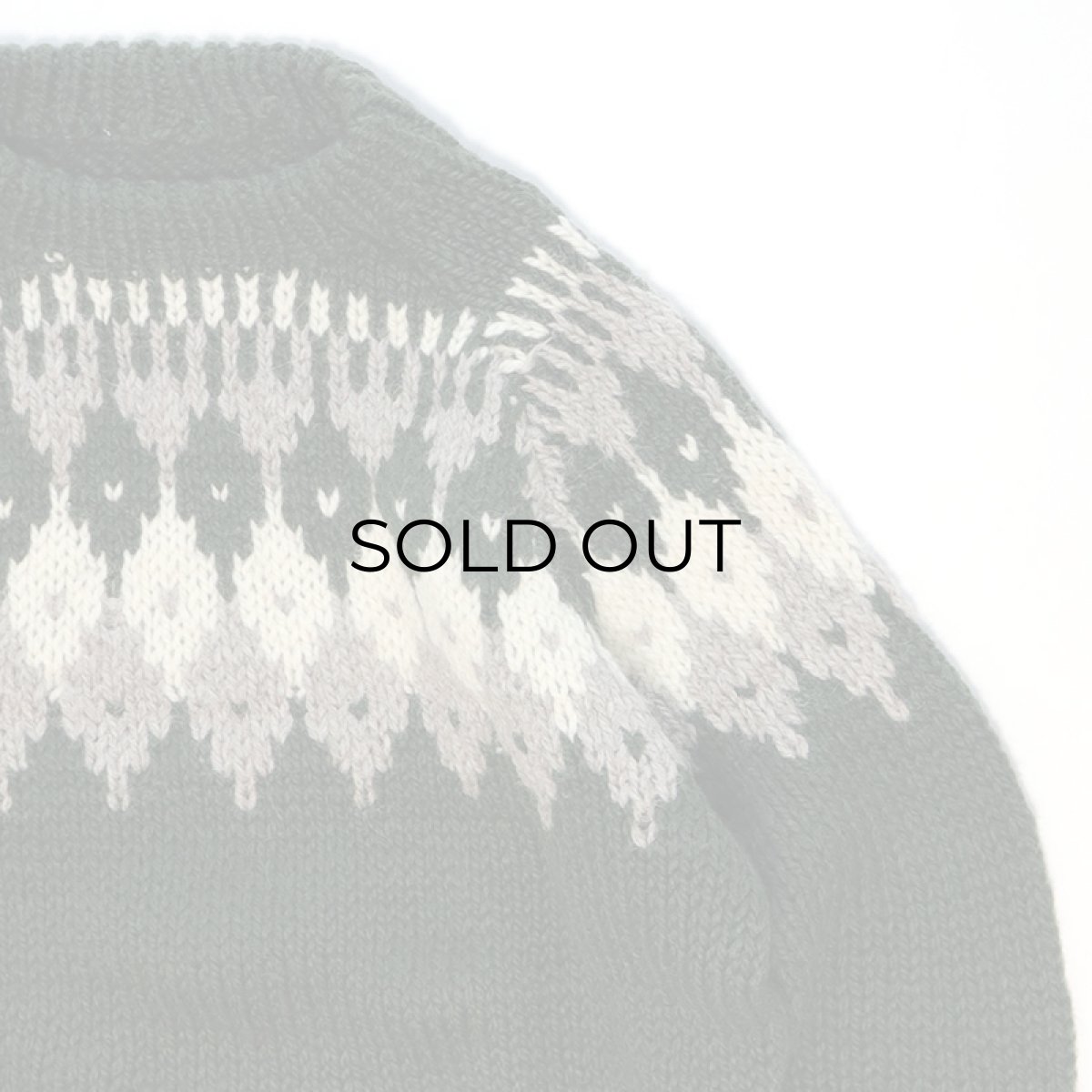 画像3: OLD UNKNOWN BRAND WOOL HAND KNIT NORDIC SWEATER (3)