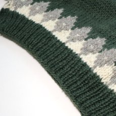 画像7: OLD UNKNOWN BRAND WOOL HAND KNIT NORDIC SWEATER (7)