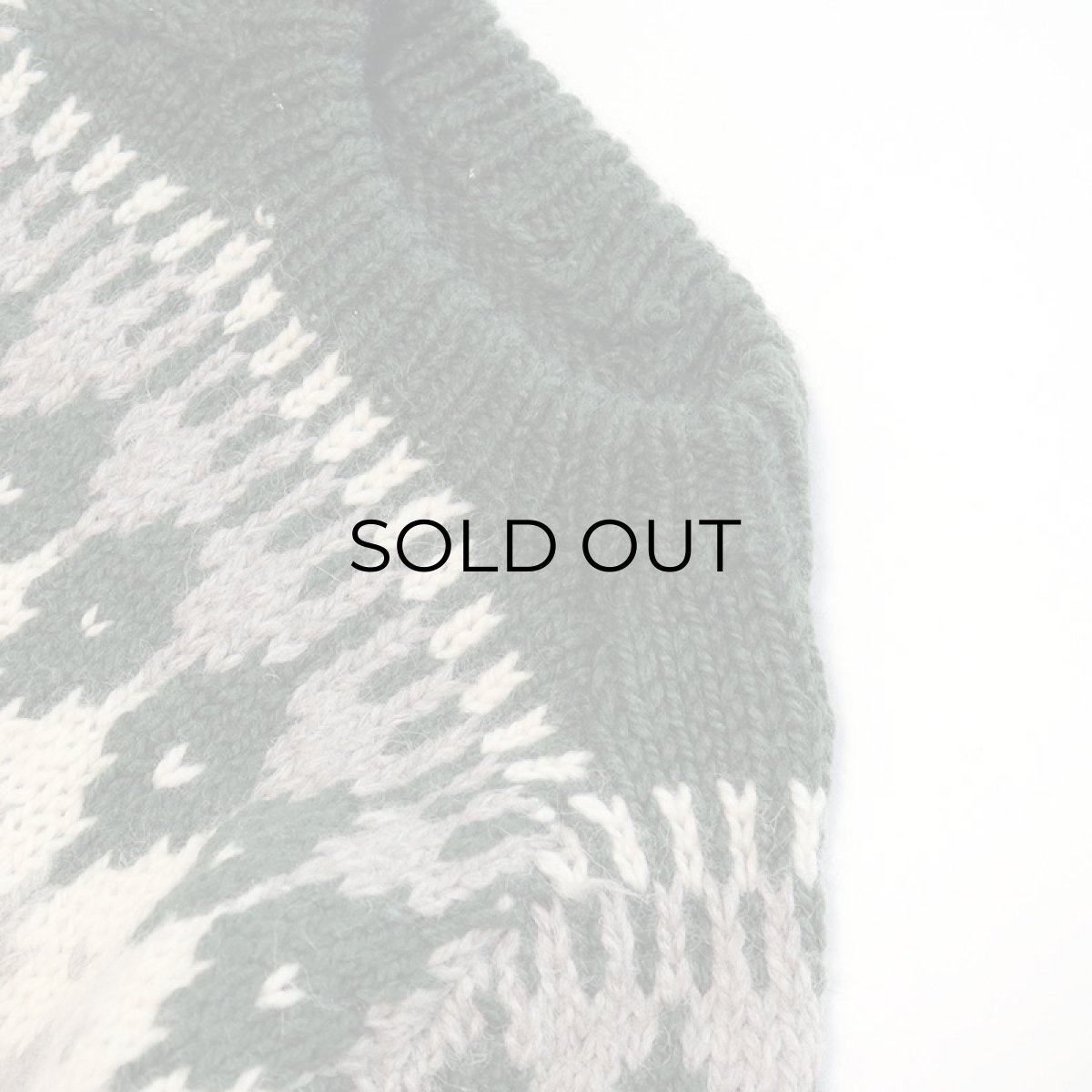 画像4: OLD UNKNOWN BRAND WOOL HAND KNIT NORDIC SWEATER (4)