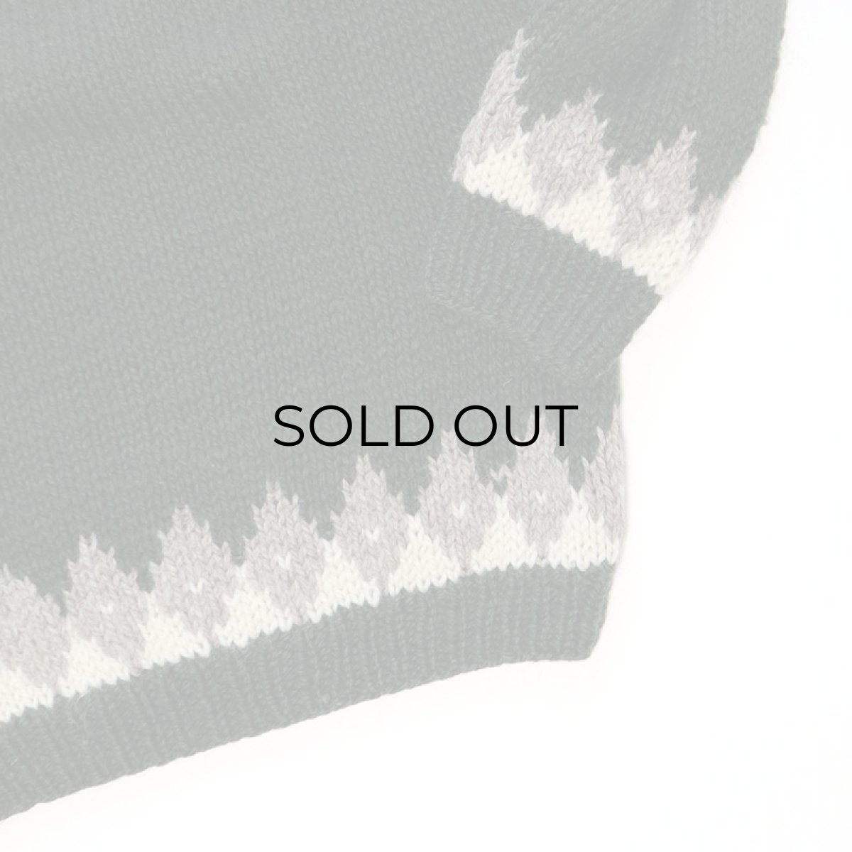 画像5: OLD UNKNOWN BRAND WOOL HAND KNIT NORDIC SWEATER (5)