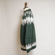 画像9: OLD UNKNOWN BRAND WOOL HAND KNIT NORDIC SWEATER (9)