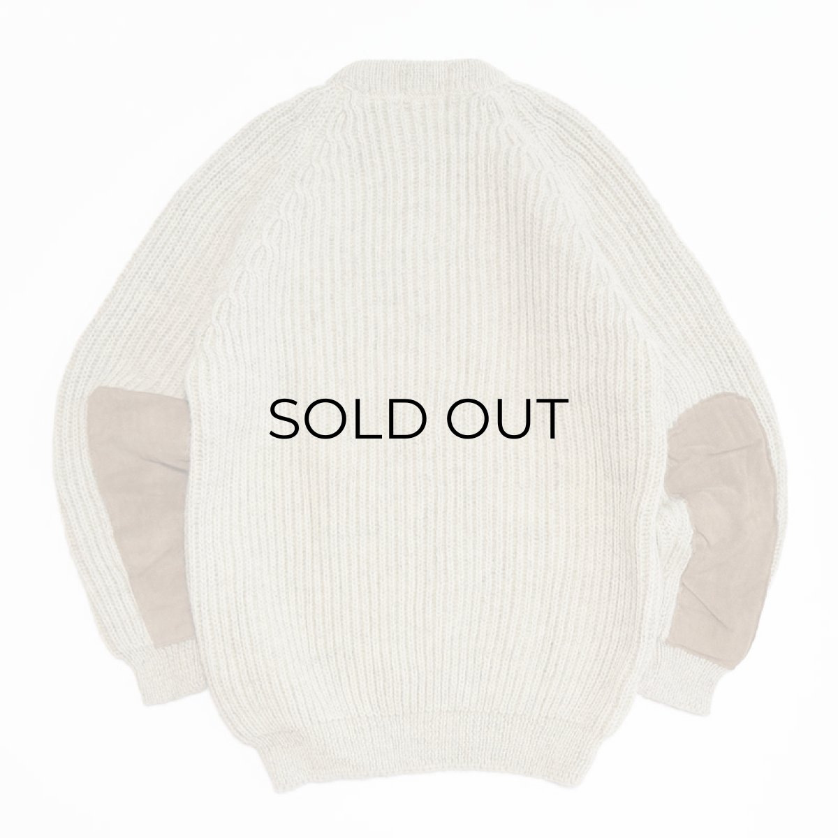 画像2: WOODBOUND by EASTERN MOUNTAIN SPORTS WOOL KNIT SUEDE ELBOW PATCH SWEATER "MADE IN THE U.K." (2)