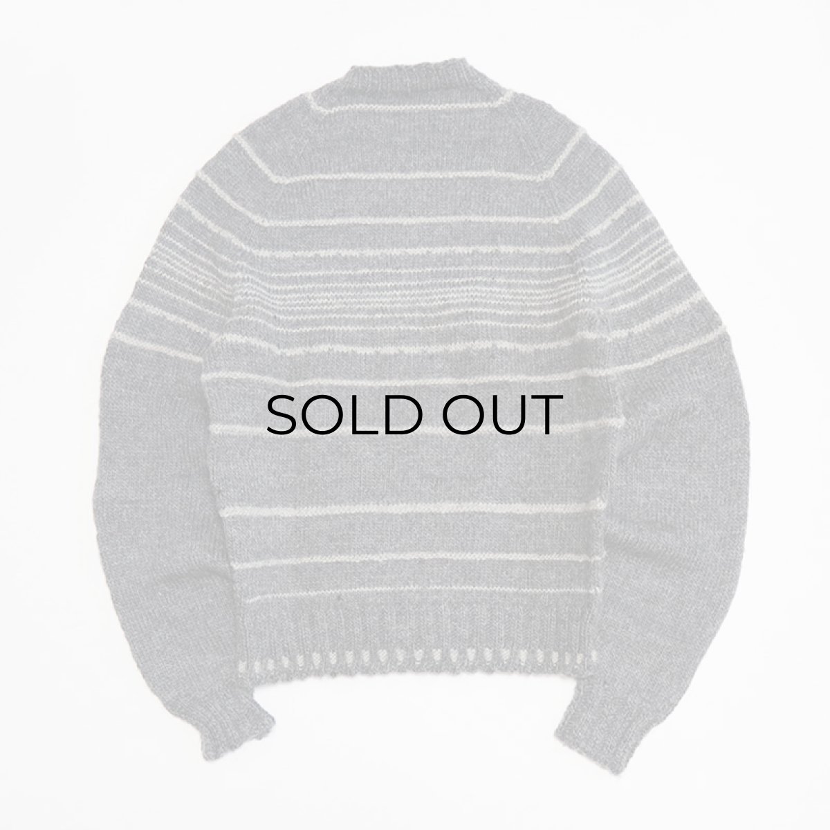 画像3: OLD UNKNOWN BRAND WOOL HAND KNIT RANDOM BORDER PATTERN SWEATER (3)