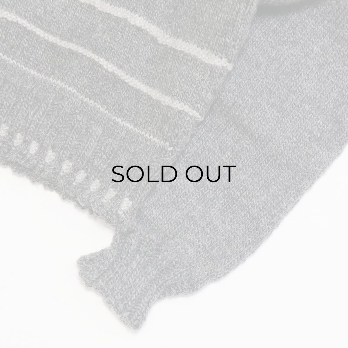 画像6: OLD UNKNOWN BRAND WOOL HAND KNIT RANDOM BORDER PATTERN SWEATER (6)