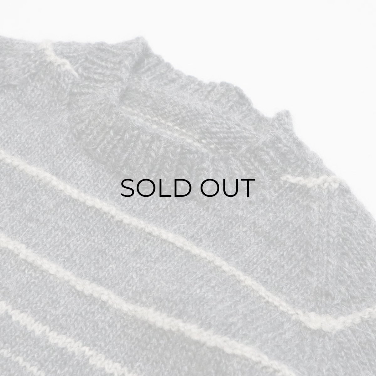 画像5: OLD UNKNOWN BRAND WOOL HAND KNIT RANDOM BORDER PATTERN SWEATER (5)