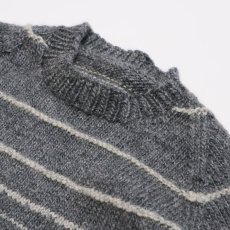 画像5: OLD UNKNOWN BRAND WOOL HAND KNIT RANDOM BORDER PATTERN SWEATER (5)