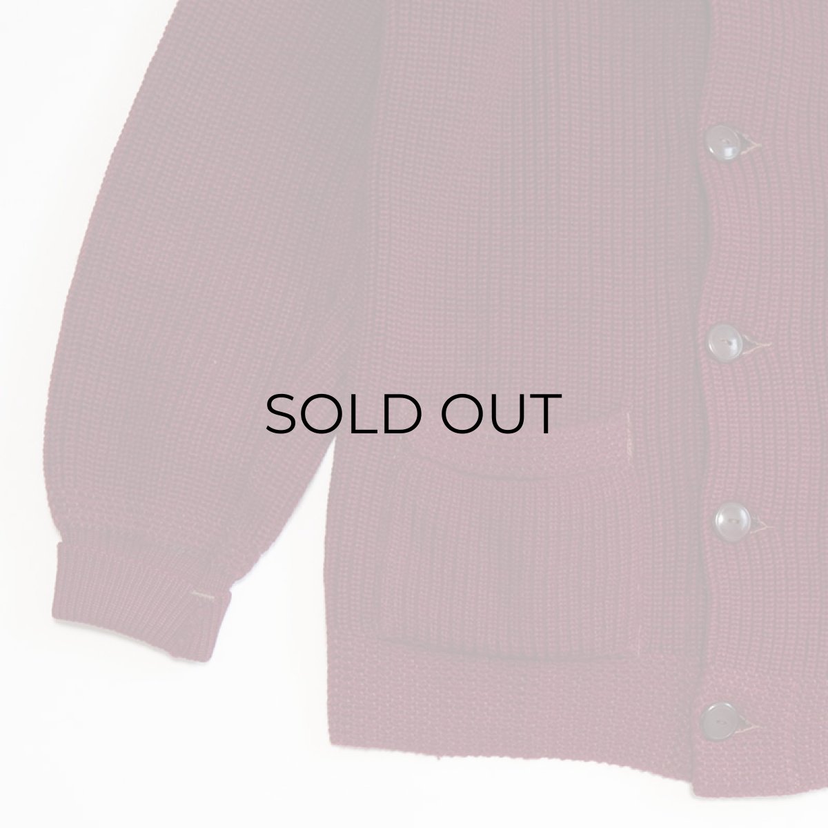 画像4: 〜30's UNKNOWN BRAND WOOL KNIT SHAWL COLLAR CARDIGAN (4)