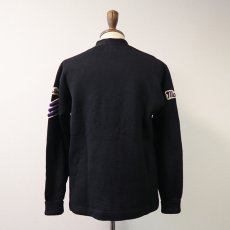 画像3: 50's Sportcraft BLACK WOOL KNIT AWARD CARDIGAN (3)