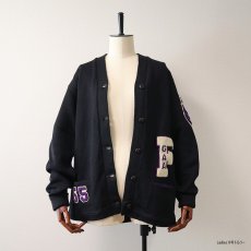 画像4: 50's Sportcraft BLACK WOOL KNIT AWARD CARDIGAN (4)