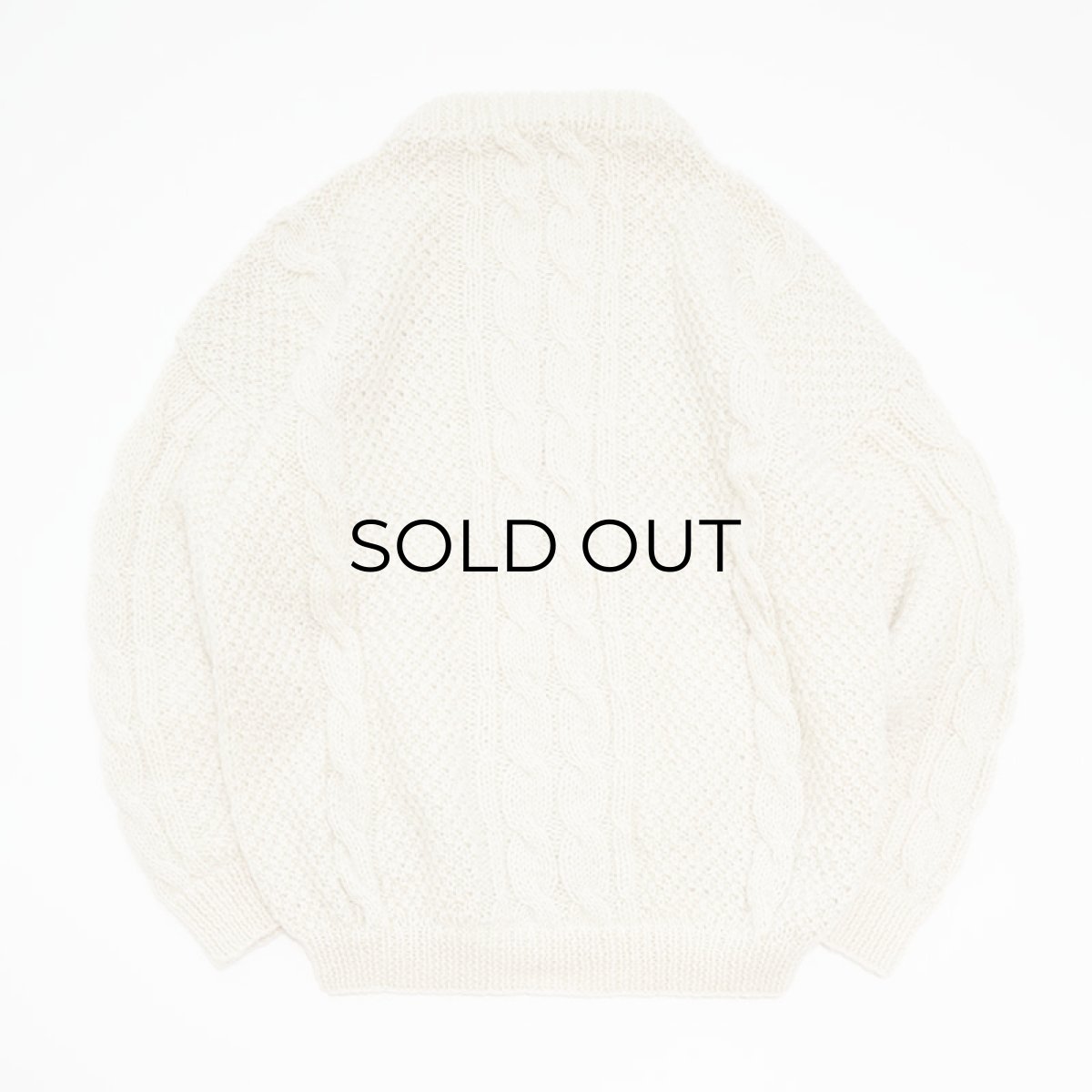 画像6: OLD UNKNOWN BRAND WOOL HAND KNIT FISHERMAN'S SWEATER (6)