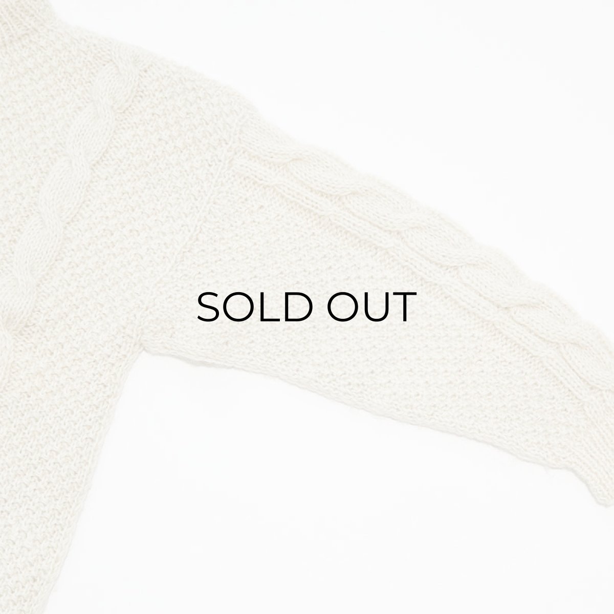 画像8: OLD UNKNOWN BRAND WOOL HAND KNIT FISHERMAN'S SWEATER (8)