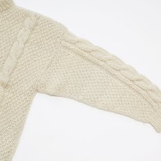 画像8: OLD UNKNOWN BRAND WOOL HAND KNIT FISHERMAN'S SWEATER (8)