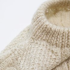 画像10: OLD UNKNOWN BRAND WOOL HAND KNIT FISHERMAN'S SWEATER (10)