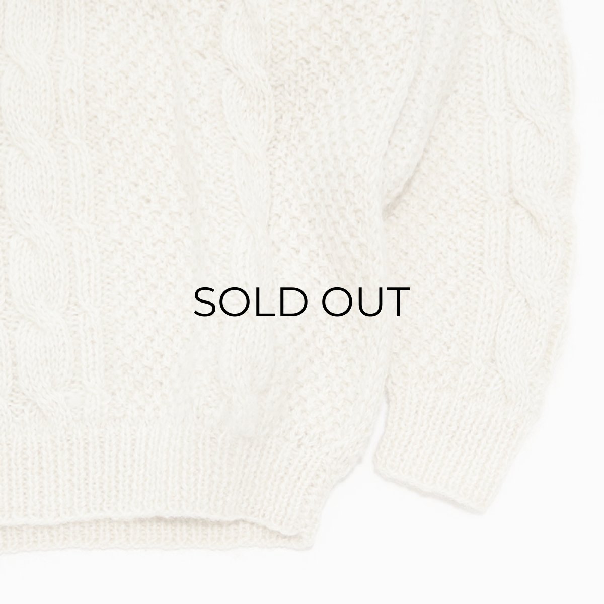 画像9: OLD UNKNOWN BRAND WOOL HAND KNIT FISHERMAN'S SWEATER (9)
