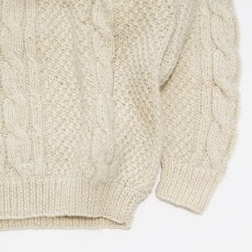 画像9: OLD UNKNOWN BRAND WOOL HAND KNIT FISHERMAN'S SWEATER (9)