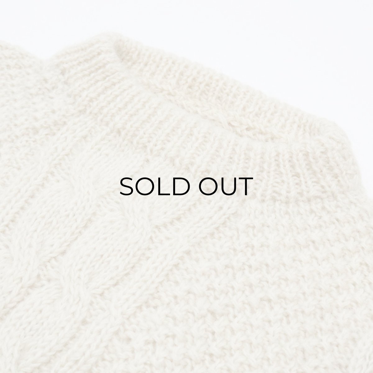 画像7: OLD UNKNOWN BRAND WOOL HAND KNIT FISHERMAN'S SWEATER (7)