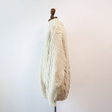 画像3: OLD UNKNOWN BRAND WOOL HAND KNIT FISHERMAN'S SWEATER (3)