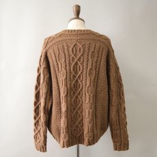 画像2: OLD UNKNOWN BRAND WOOL HAND KNIT FISHERMAN'S SWEATER (2)