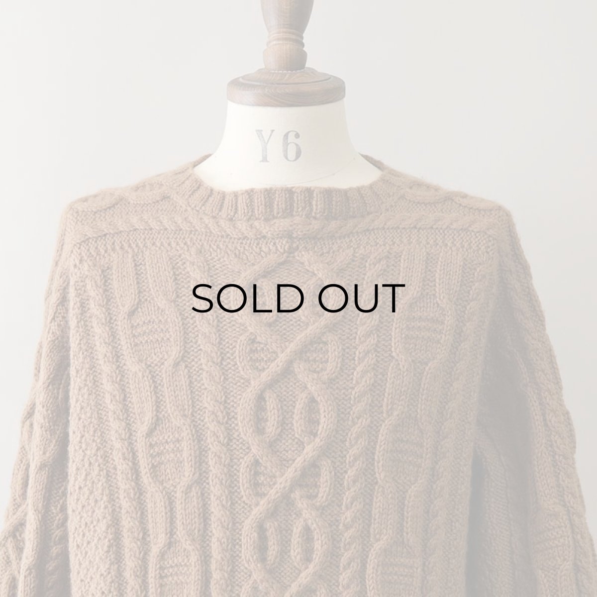 画像4: OLD UNKNOWN BRAND WOOL HAND KNIT FISHERMAN'S SWEATER (4)