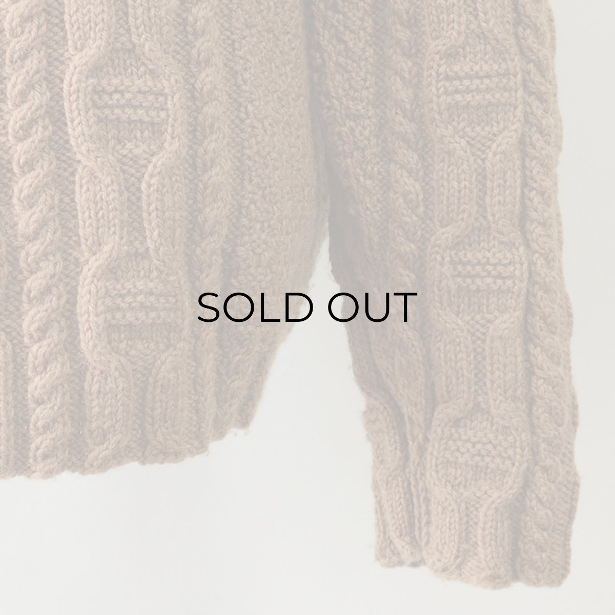 画像7: OLD UNKNOWN BRAND WOOL HAND KNIT FISHERMAN'S SWEATER (7)