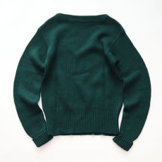 画像2: 〜60's UNKNOWN BRAND WOOL KNIT BOAT NECK AWARD SWEATER (2)