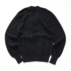 画像2: 50's CAMPUS BLACK WOOL KNIT V NECK SWEATER (2)