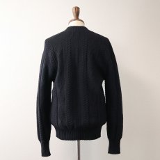 画像9: 50's CAMPUS BLACK WOOL KNIT V NECK SWEATER (9)
