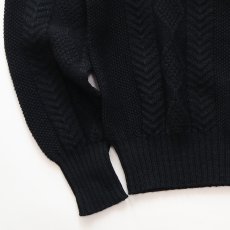 画像4: 50's CAMPUS BLACK WOOL KNIT V NECK SWEATER (4)