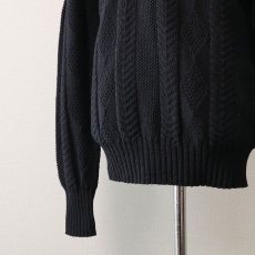 画像11: 50's CAMPUS BLACK WOOL KNIT V NECK SWEATER (11)