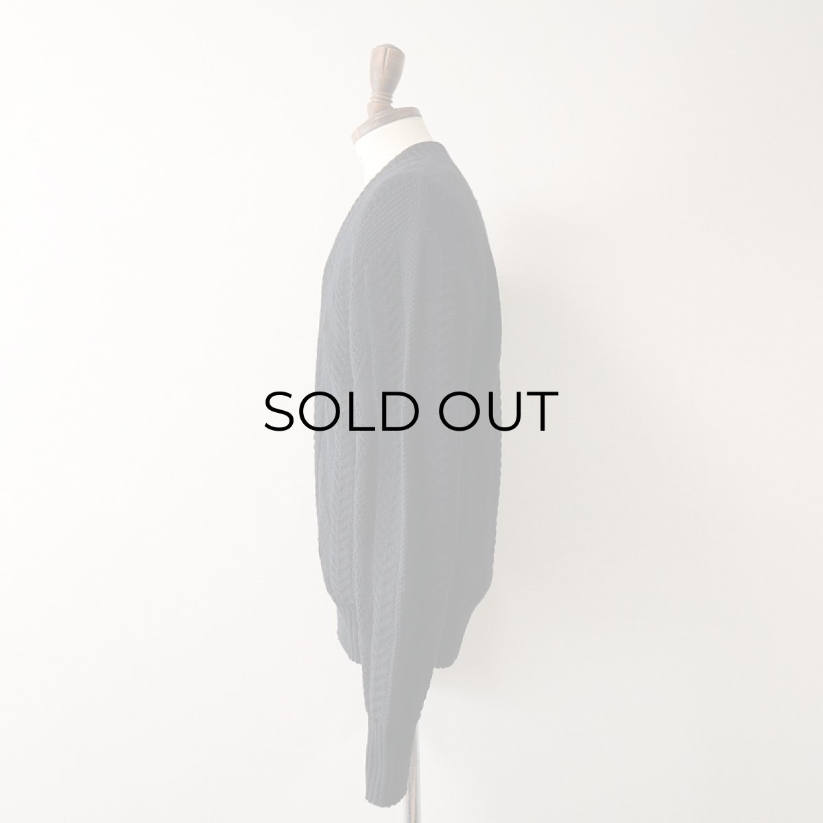 画像8: 50's CAMPUS BLACK WOOL KNIT V NECK SWEATER (8)