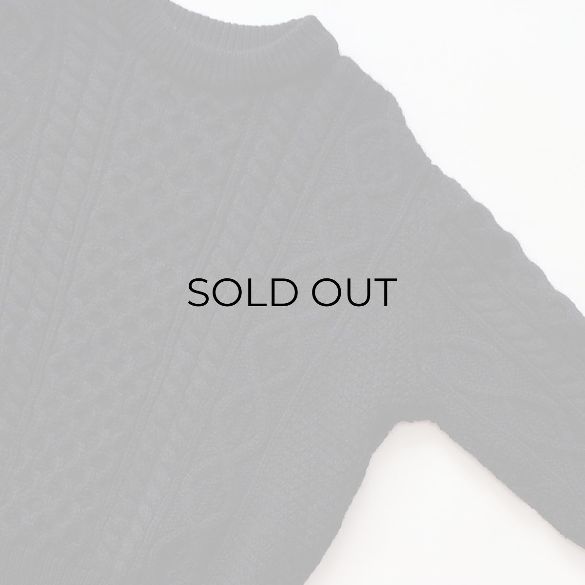 画像3: OLD The Edinburgh Woollen Mill WOOL HAND KNIT FISHERMAN'S SWEATER "Made in Scotland" "BLACK OVER DYE" (3)