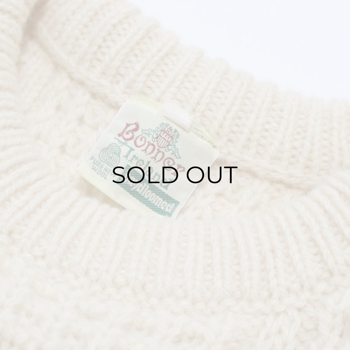 画像10: OLD Bonner of Ireland WOOL HAND KNIT FISHERMAN'S SWEATER "MADE IN IRELAND" (10)