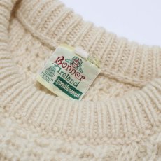 画像10: OLD Bonner of Ireland WOOL HAND KNIT FISHERMAN'S SWEATER "MADE IN IRELAND" (10)