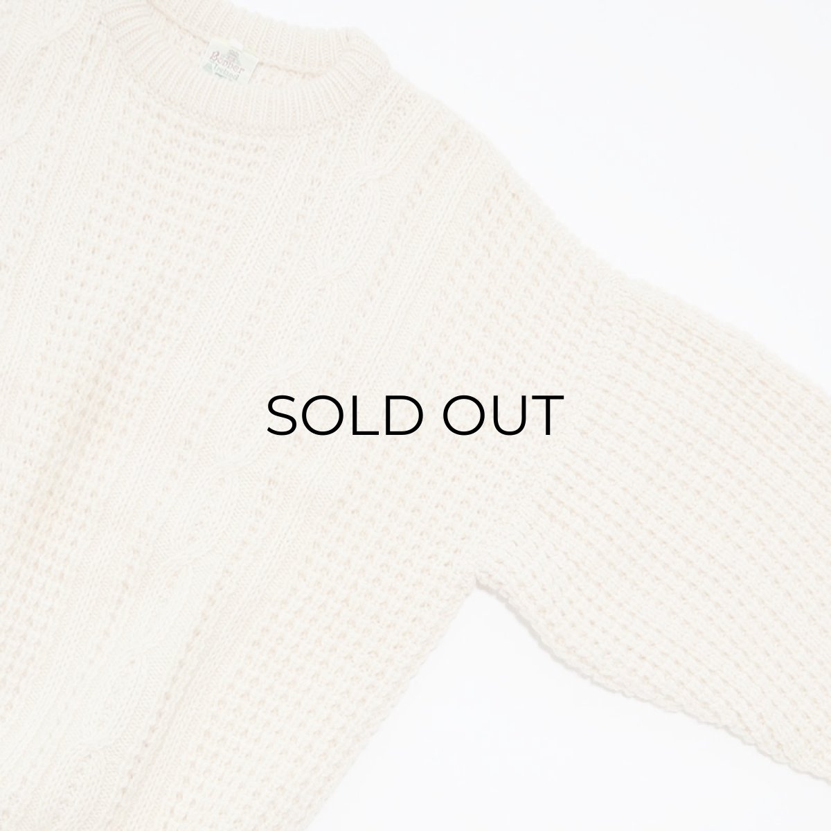 画像7: OLD Bonner of Ireland WOOL HAND KNIT FISHERMAN'S SWEATER "MADE IN IRELAND" (7)