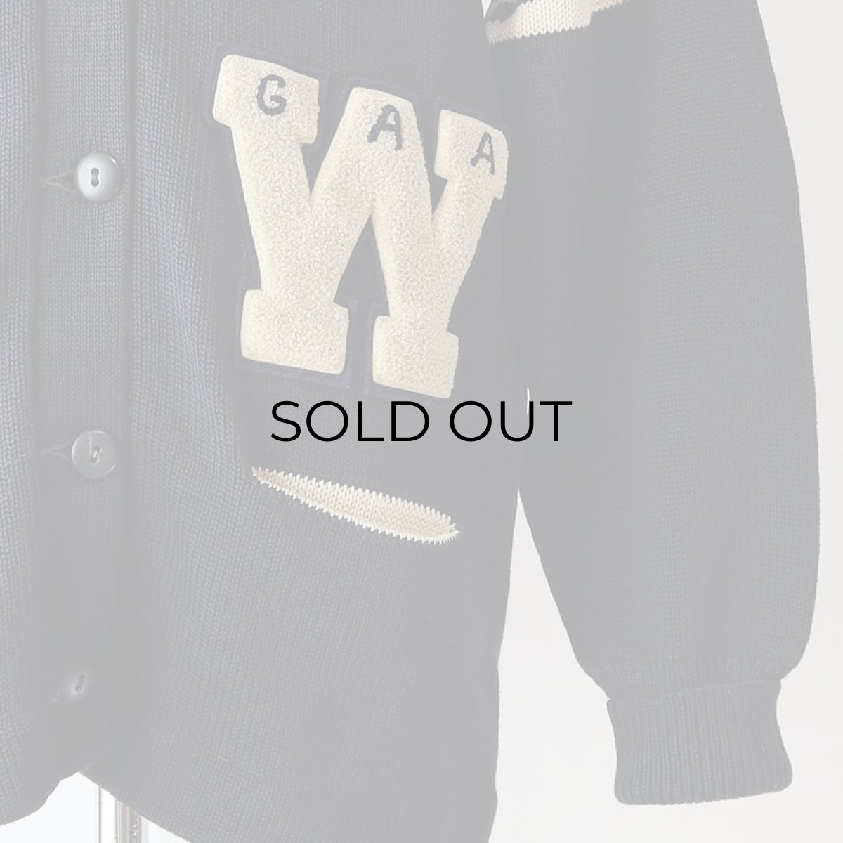 画像10: 〜60's LASLEY KNITTING CO. NAVY WOOL KNIT LETTERED AWARD CARDIGAN (10)