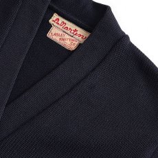 画像8: 〜60's LASLEY KNITTING CO. NAVY WOOL KNIT LETTERED AWARD CARDIGAN (8)